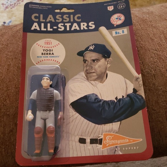 Yogi Berra Catcher by Super7 Classic All-Stars New York Yankee Action MLB Figure - Picture 5 of 5